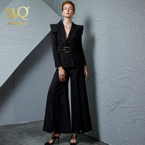 wq Europe and the United States high-end suit flared pants suit Womens business dress Spring and autumn fashion temperament womens suit business suit