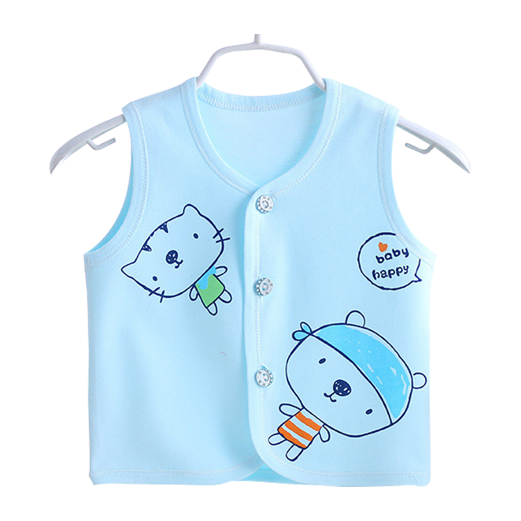 Bé vest mùa xuân và mùa thu cotton sơ sinh vest phần mỏng mùa hè lớp duy nhất nam giới và phụ nữ bé vest ấm vest