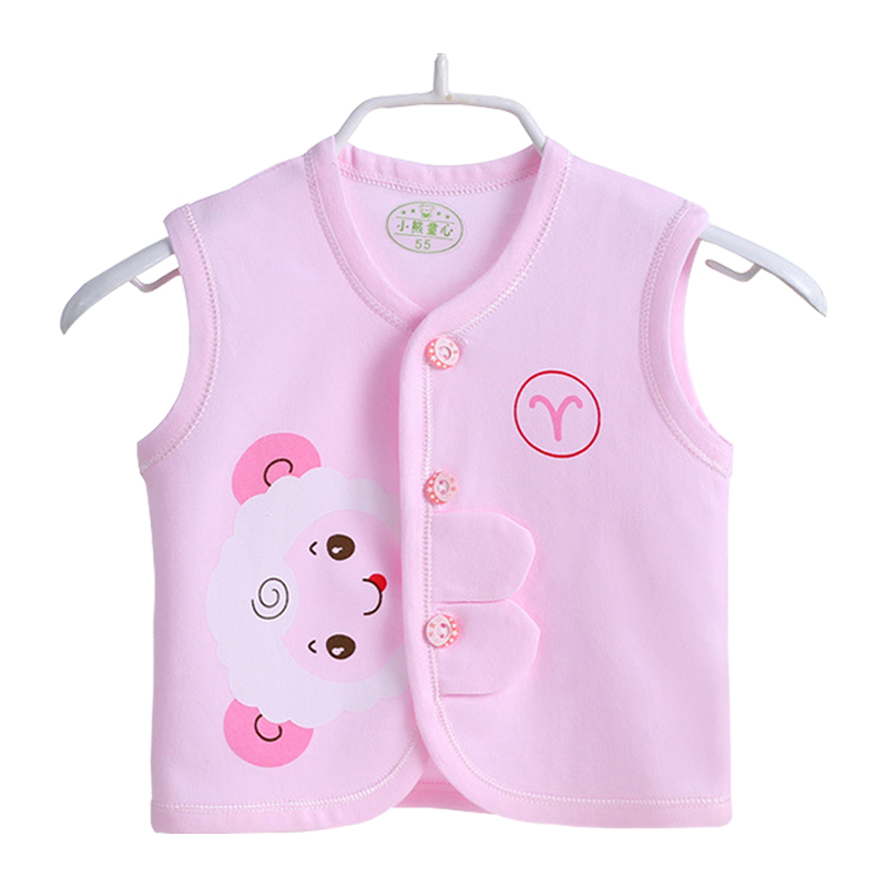 Bé vest mùa xuân và mùa thu cotton sơ sinh vest phần mỏng mùa hè lớp duy nhất nam giới và phụ nữ bé vest ấm vest