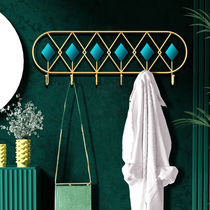 Hook into the door key shelf Creative entrance wall wall hanging metal hanging hook coat rack free hole