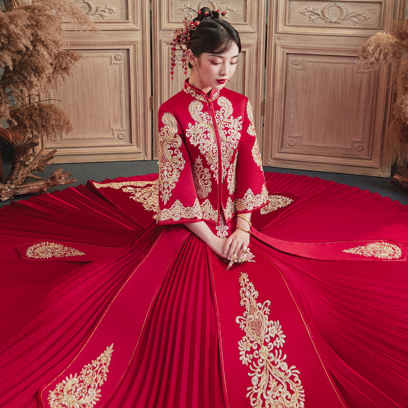 Suhe traditional wedding dress, evening dress for bride, 2020, suitable for teen