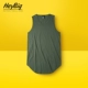 High Street Châu Âu và Mỹ cotton lớn vuông trắng hem ba chiều dài nam và nữ vài đáy áo vest ngọn vest khoác nam
