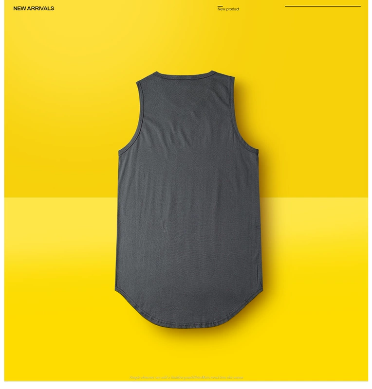 High Street Châu Âu và Mỹ cotton lớn vuông trắng hem ba chiều dài nam và nữ vài đáy áo vest ngọn vest khoác nam