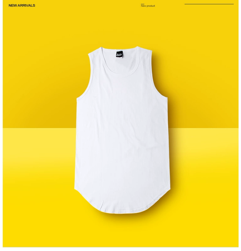 High Street Châu Âu và Mỹ cotton lớn vuông trắng hem ba chiều dài nam và nữ vài đáy áo vest ngọn vest khoác nam