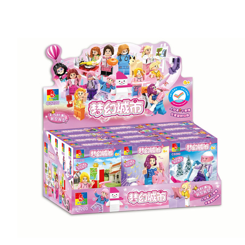 Woma children's toy girl princess puzzle assembly building blocks dream castle villa city series assembly model