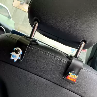 Car adhesive hook seat rear backrest small hook creative cartoon multi-function storage push car storage car supplies