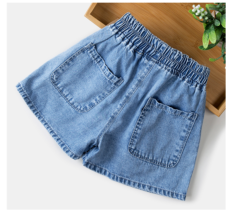 2018 mùa hè mới cô gái quần short denim trẻ em lớn thời trang Hàn Quốc quần short mỏng trẻ em lỏng quần short