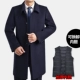 Áo len nam mùa đông trung niên cashmere áo khoác dày len trung niên len dài đoạn trên đầu gối cha áo kaki nam
