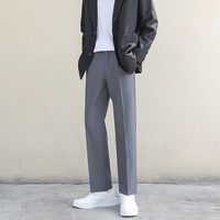 [Длинные брюки прямая модель] серая серая