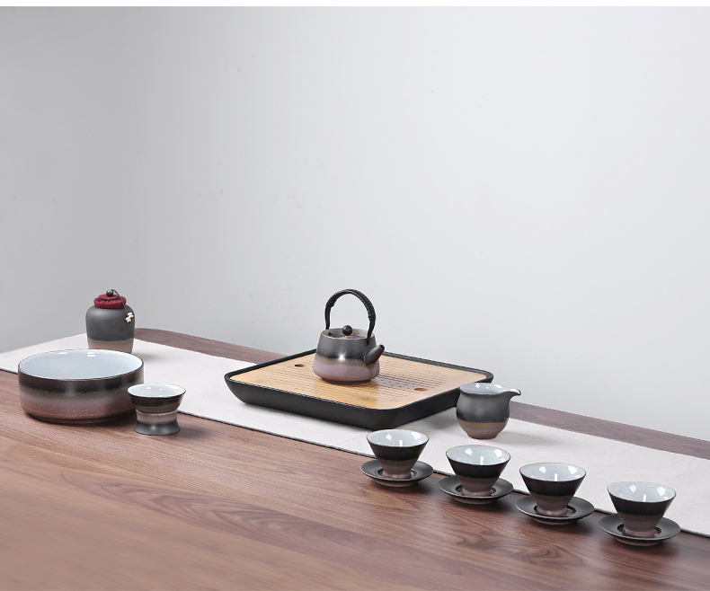Three thousand ceramic checking retro washed kung fu tea tea village water jar writing brush washer tea accessories coarse pottery tea wash to wash to the CPU