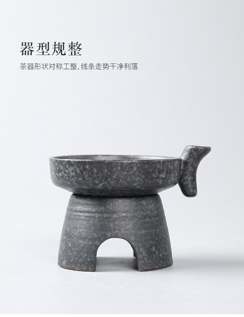 Three thousand creative ceramic tea village) restoring ancient ways suit household tea strainer mesh tea stainless steel insulation by hand