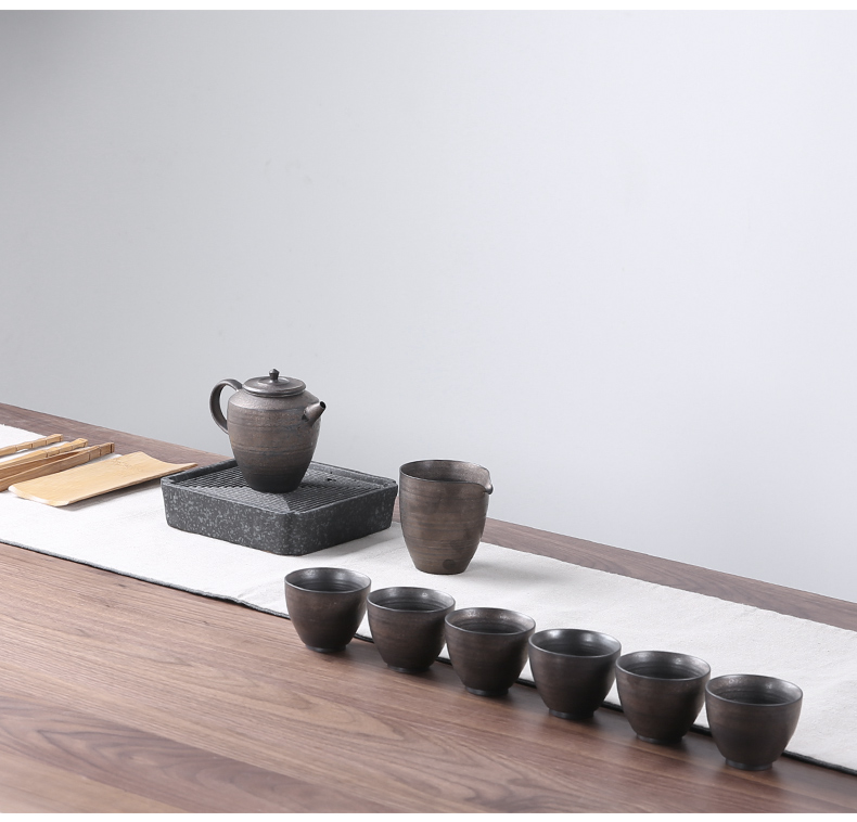 Three thousand coarse pottery small ceramic teapot tea village household single pot of Japanese tea, kung fu tea set side put the pot of restoring ancient ways