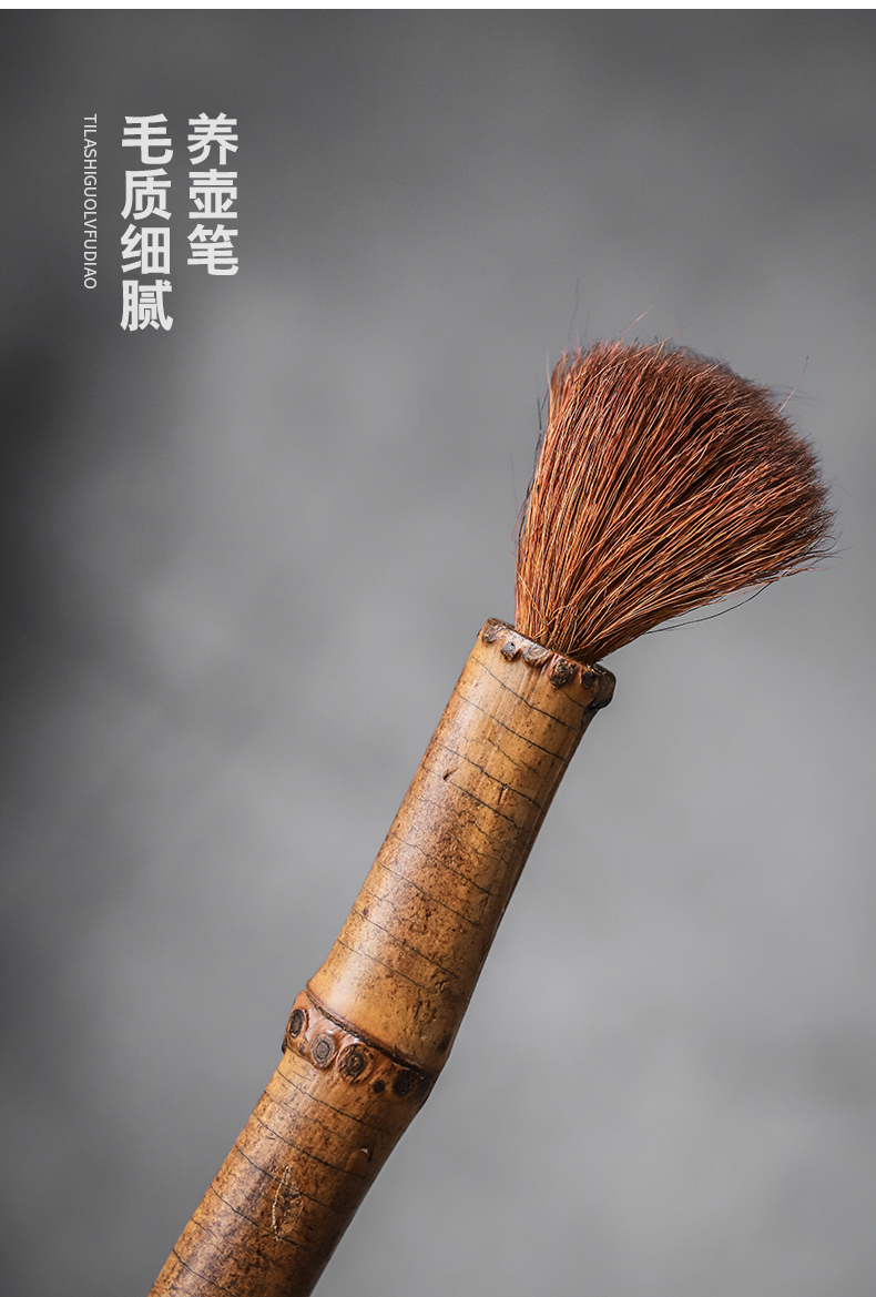 Kung fu tea tea village three thousand parts of a complete set of bamboo tea tea six gentleman 's cotton and linen bag portable travel