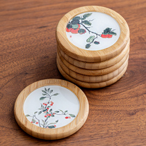Day Style Bamboo Drop Plastic Insulation Cup Mat Round Square Tea Track Zero Fit Tea Cup Teacup Tofu Tea Furniture Accessories