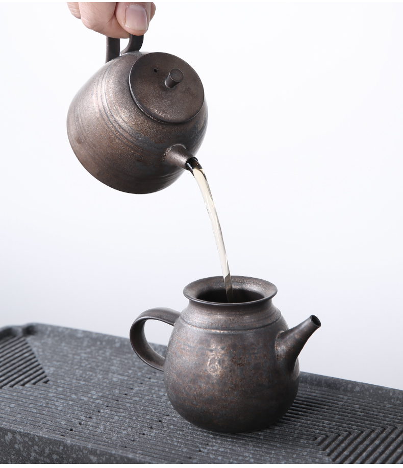 Three thousand Japanese tea village archaize ceramic fair keller of tea ware home coarse pottery kung fu tea set large tea by hand