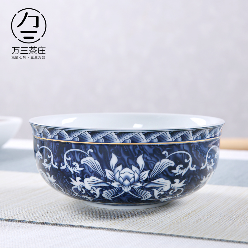 Ceramic to build three thousand tea tea by hand wash in hot water wash barrels move cup dried tea with a water jar