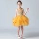 Trang phục dạ hội trẻ em nữ catwalk cô gái mẫu mực váy công chúa màu hồng chủ hoa cô gái trang phục phồng - Váy trẻ em bộ đồ bé trai cao cấp