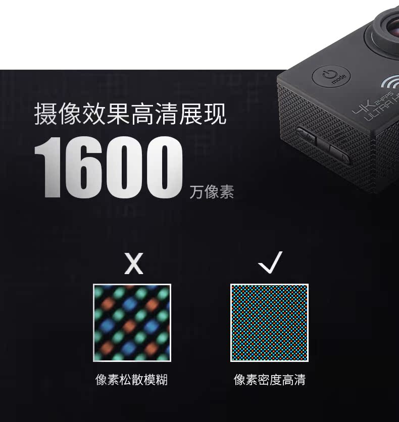 M dog M7 camera thể thao 4K HD chống nước WIFI lặn ngoài trời camera xe máy cưỡi camera dưới nước - Máy quay video kỹ thuật số máy quay sony 4k