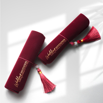 High-end scroll wedding invitations high-end customized European-style atmospheric invitations niche creative bronzing sulfuric acid paper wedding books