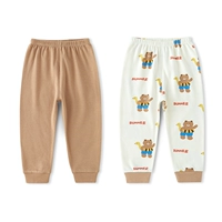 Кофейный цвет+утка и медведь хлопковая плоская талия