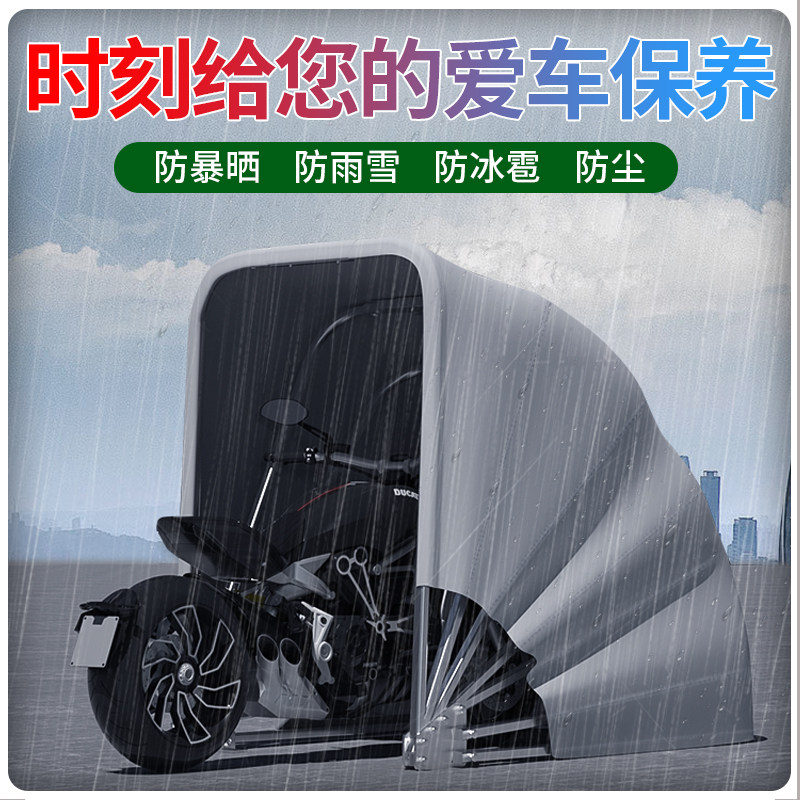 Car parking shed outdoor folding hydraulic garage sunscreen for rain and rain mobile awning fully automatic locomotive rain shed