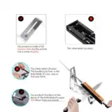 HOOMIN Home Kitchen Knife Sharpener Table Leather