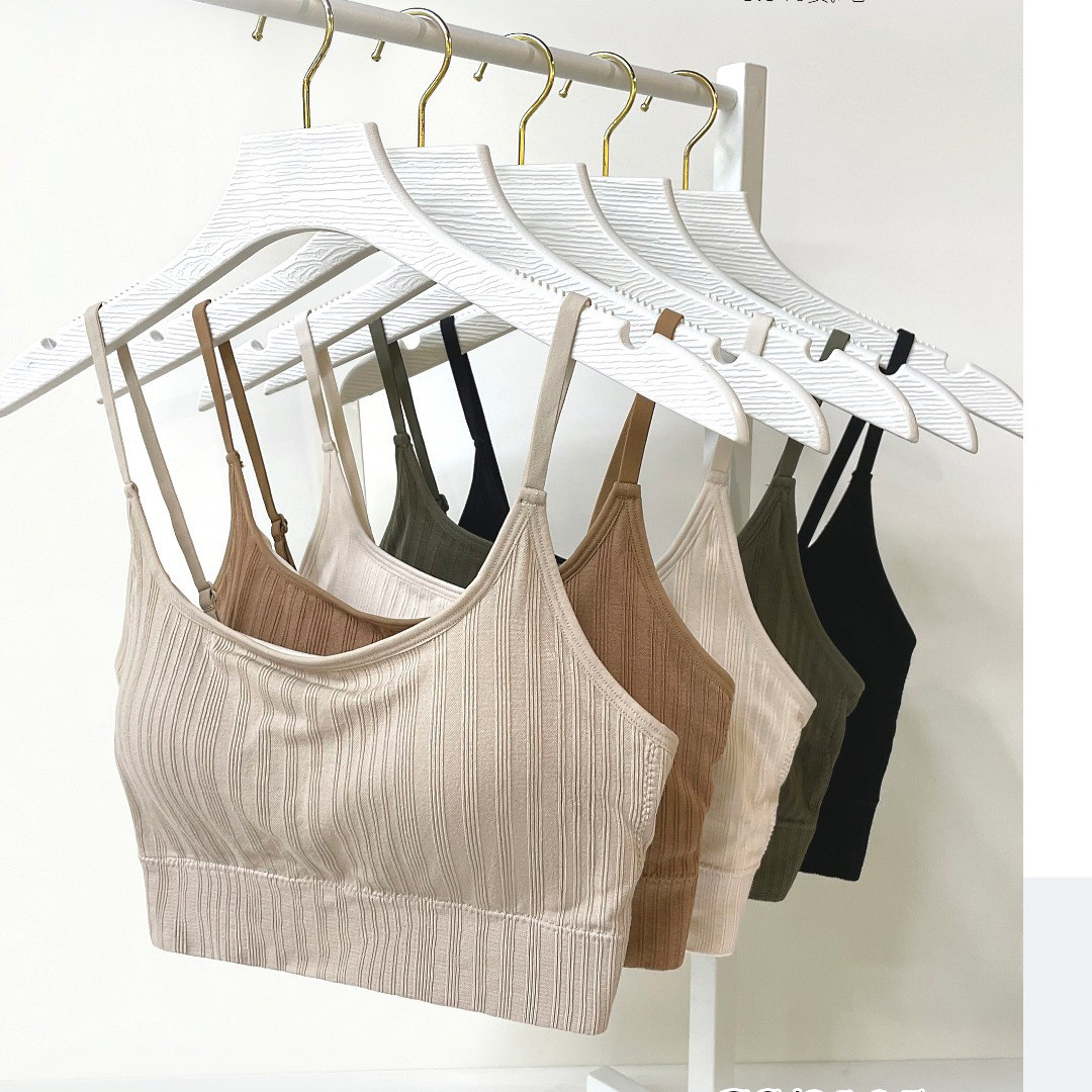 Cool-colored women's beautiful back bra one-piece vest girl underwear fixed cup silk sexy suspenders 9105 9106