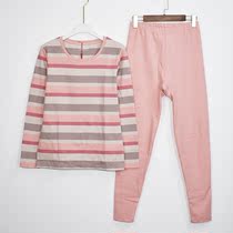 Three Pints Womens Underwear Suit Winter Warm Stripes Thickened Large Doodle Suede Woman Pure Cotton Long Sleeve Autumn Clothes Pants