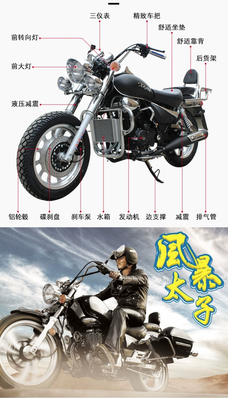 Storm Prince có thể trên chiếc xe máy thể thao 150cc retro xe máy rider xe thể thao xe đường phố - mortorcycles