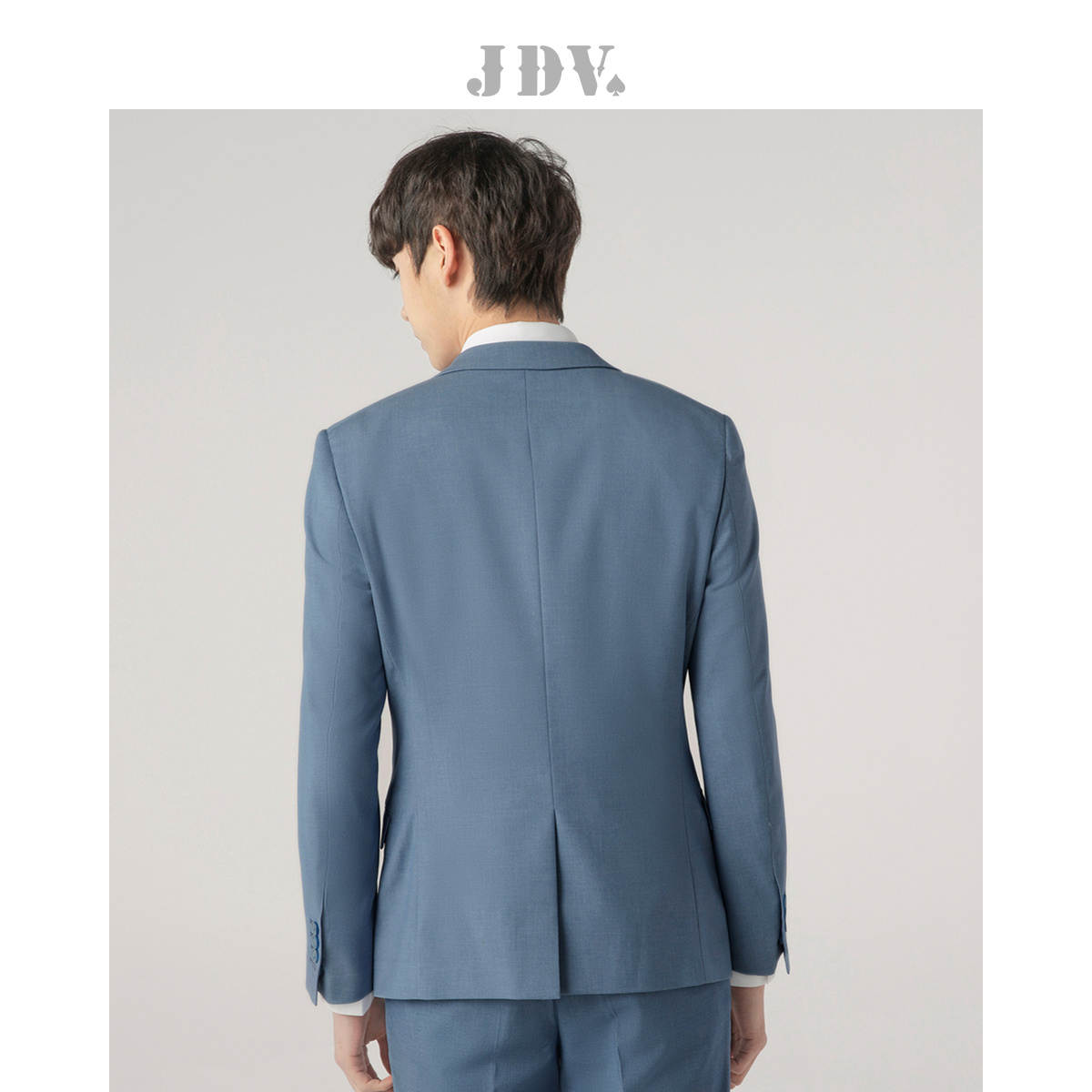 JDV nam mùa xuân mới màu xanh Casual Anh Gió nam Suit Jacket nam Set Tây Lên trên