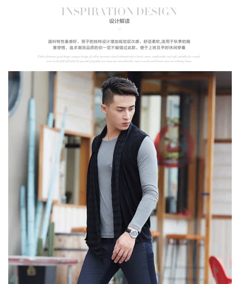 Débardeur homme Woolen gilet J.D.V pour automne - Ref 1584550 Image 12