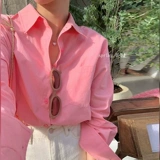 Розовая рубашка, сексуальная весенняя куртка, 2025 года
