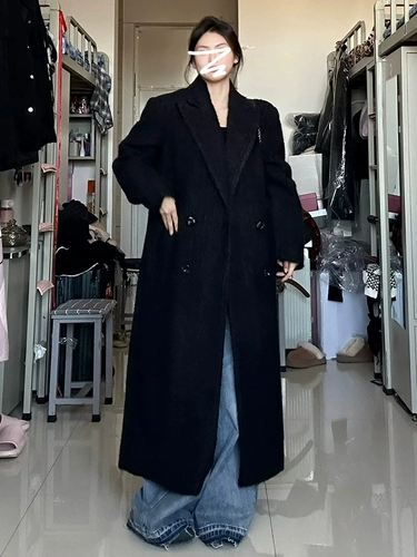 Осенний пиджак классического кроя, длинное шерстяное пальто, в корейском стиле, яркий броский стиль, изысканный стиль, длина макси