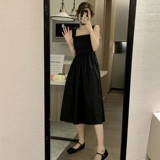 Летнее платье, дизайнерская элегантная длинная юбка без рукавов, квадратный вырез