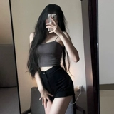 Летние черные джинсы, приталенные штаны, 2025 года, А-силуэт, подходит для подростков