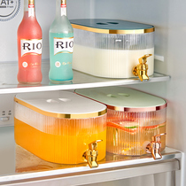 5L light and luxurious cold water pot with tap large capacity fridge fruit tea cool water Home Drink Bucket Ice Water Cup Juice