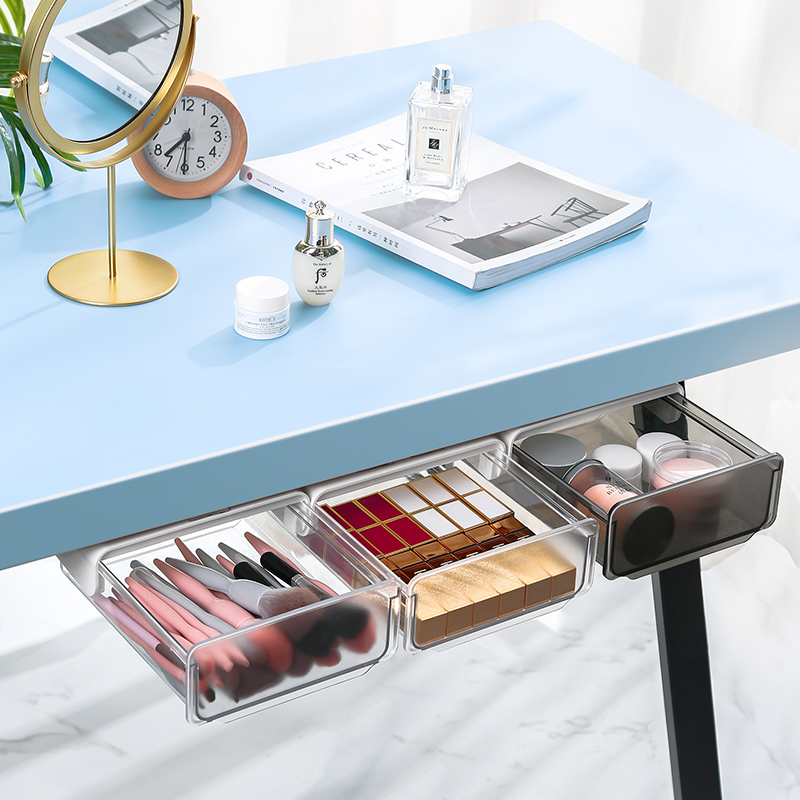 Table Lower Makeup Brush Containing Box Table Top Drawer Makeup Desk Lipstick Red Skin Care Products Mask Dust Resistant Invisible Shelf
