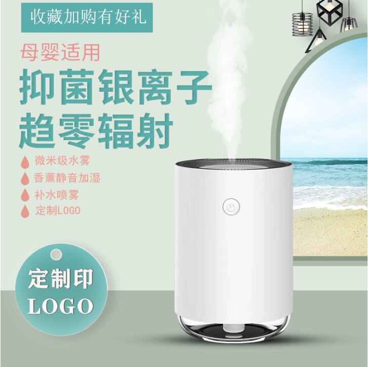 New Humidifier Car USB Night Lamp Double Spray Mode Mute Dormitory Household Office Customized Logo