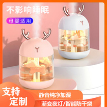 Air Humidifiers Mute Mini Seven Color Nightlight Heavy Fog Mass Home Office Desktop Dorms Custom Print Logo