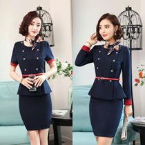 Professional female suit Autumn and winter Hotel front desk foreman OL manager suit Beauty salon Jewelry store cashier work suit