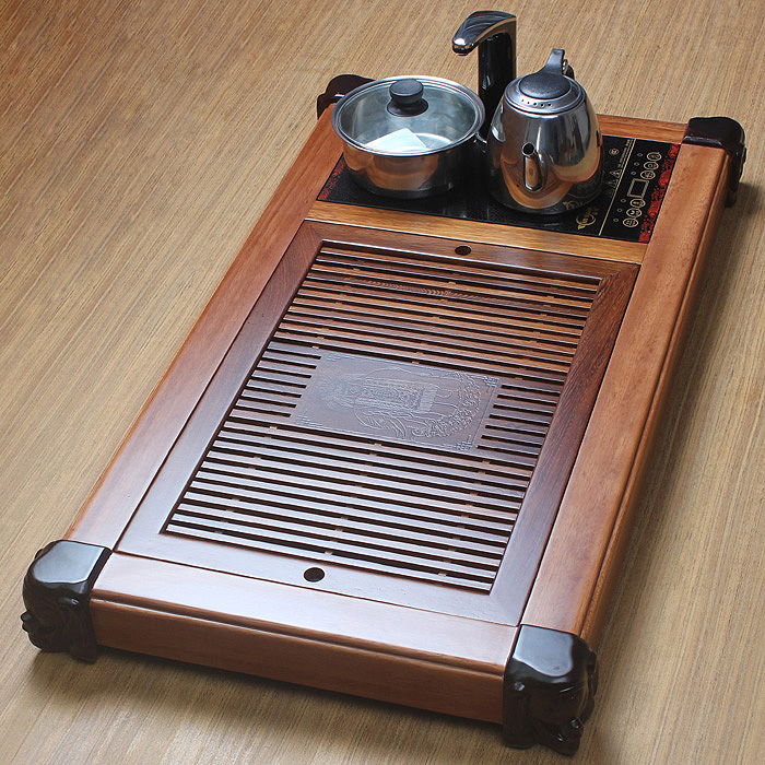 Large ebony hua limu wenge combining tea tray tea suit stretched a whole set of coarse some ceramic porcelain tea set