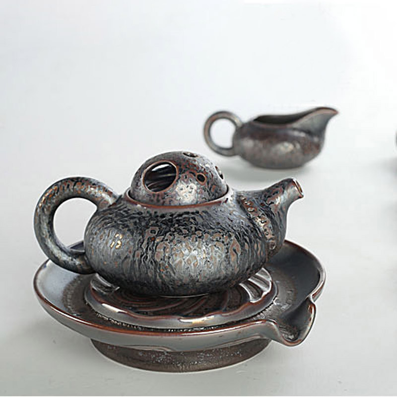 Xin arts edge ceramic teapot tea set a complete set of kung fu tea rust up tea set of style restoring ancient ways