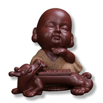 xin yi yuan tea Calligraphy and Painting tea favor ornaments monk tea favor purple sand pottery tea favor home decoration