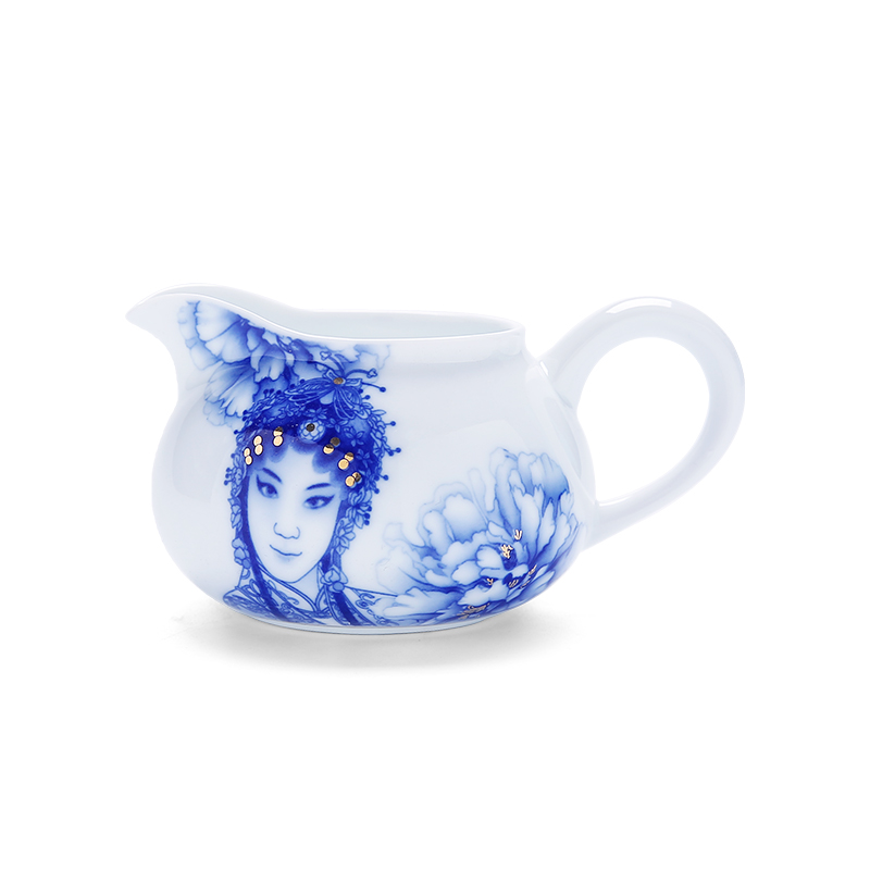 Impression quintessence ceramic fair keller kung fu tea set points of blue and white porcelain tea tea sea and large cups of tea