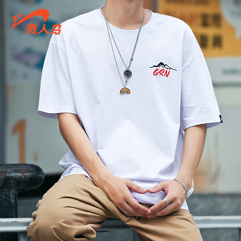 Your man's bird T-shirt man's clothing break code clear cabin 2022 summer new sport round collar T-shirt sweaty sweaty clothes