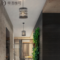 Crystal aisle light corridor chandelier light luxury American entrance hall lamp cloakroom light entrance door simple modern