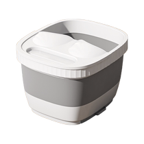 Foldable foot bath household portable foot bath over calf foot basin thickened with foot pedal simple massage basin