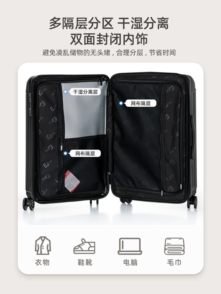 Expandable Suitcase Pc Large-Capacity Trolley Case 24-Inch Universal Wheel Password Travel Case 28inch Male 30 Female Student