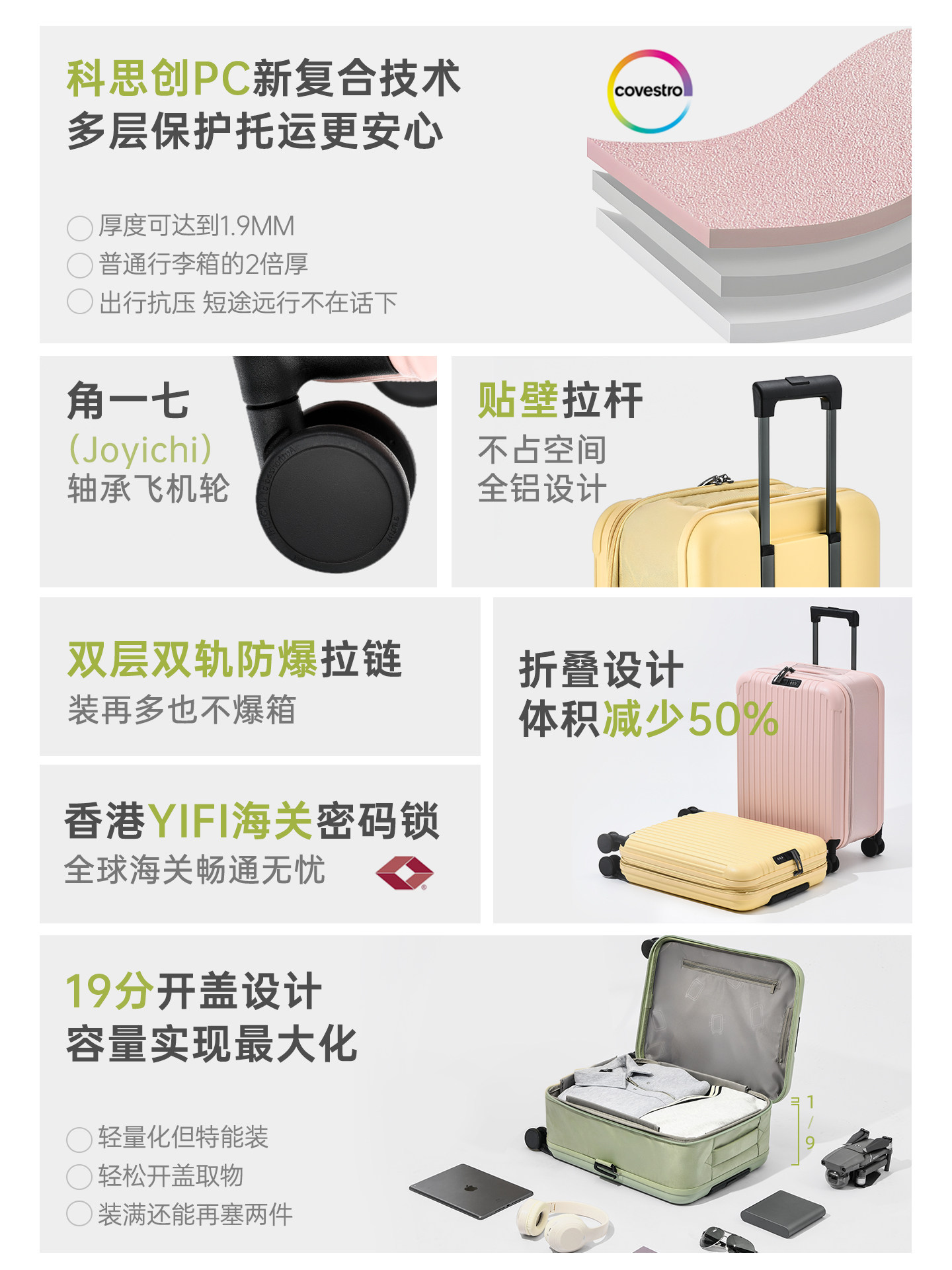 25-Year New Model Foldable Suitcase Travel Case 20inch Spinner Wheels Unisex Student Durable Password Lock Suitcase
