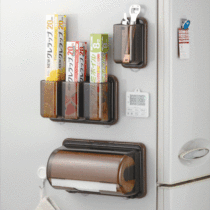 Japan imported tissue holder storage box Refrigerator magnetic wall-mounted suction box Household kitchen paper storage rack